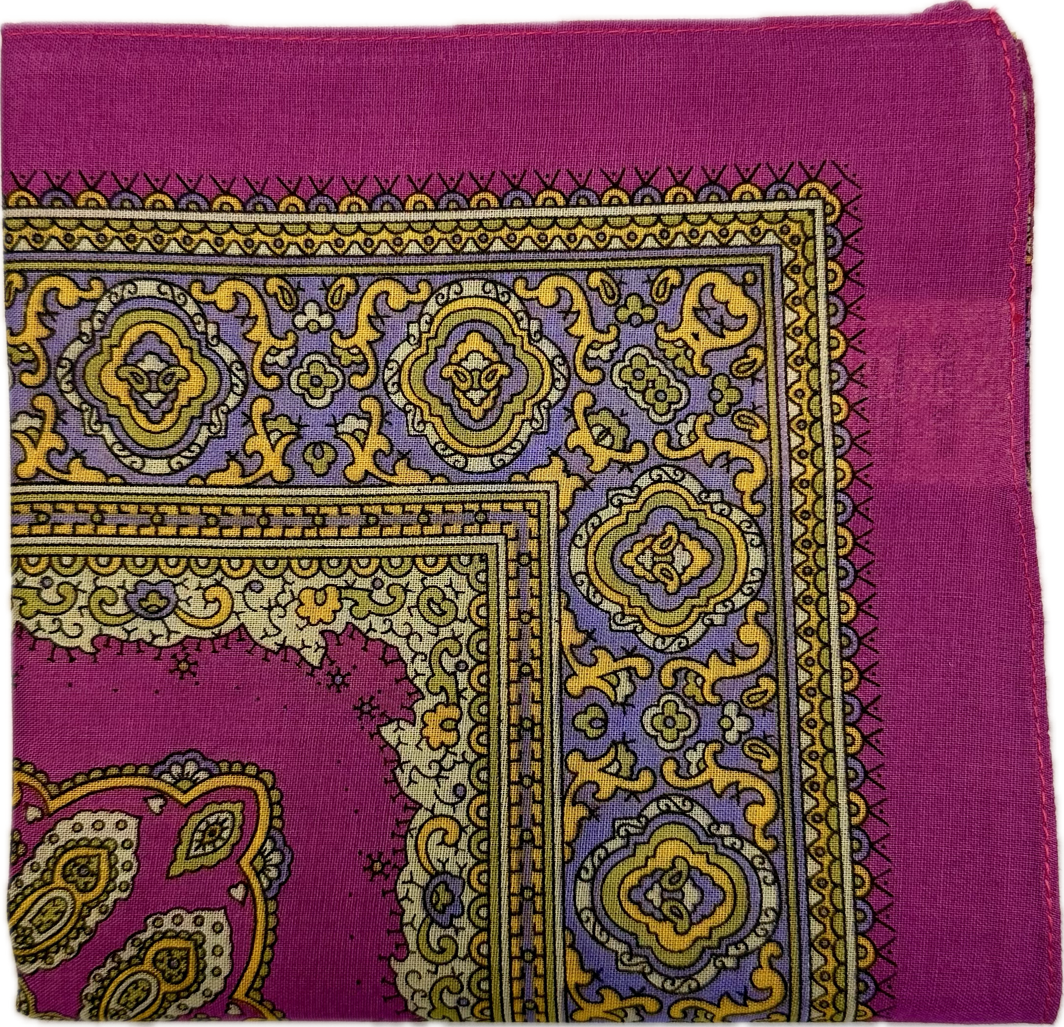 Fazzoletto  bandana cotone fantasia paisley porpora Monsieur