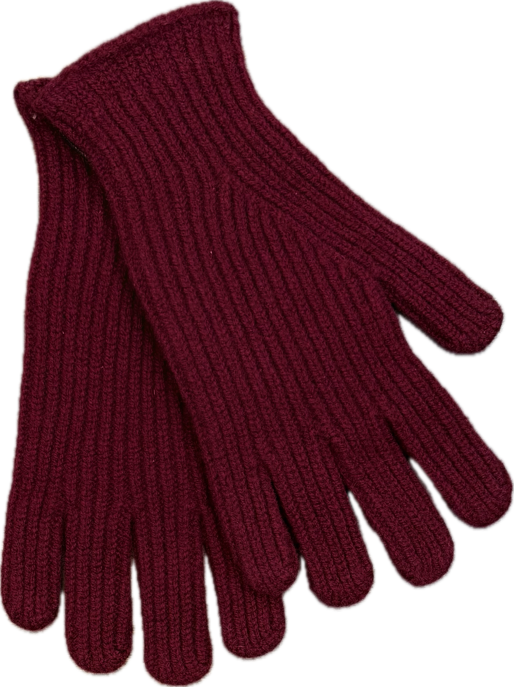 Guanto coste lambswool bordeaux Robert Mackie