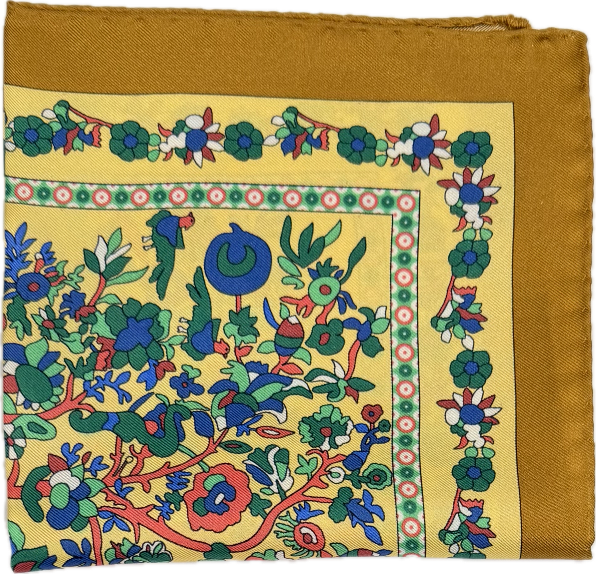 Pocket square seta albero gialla Monsieur