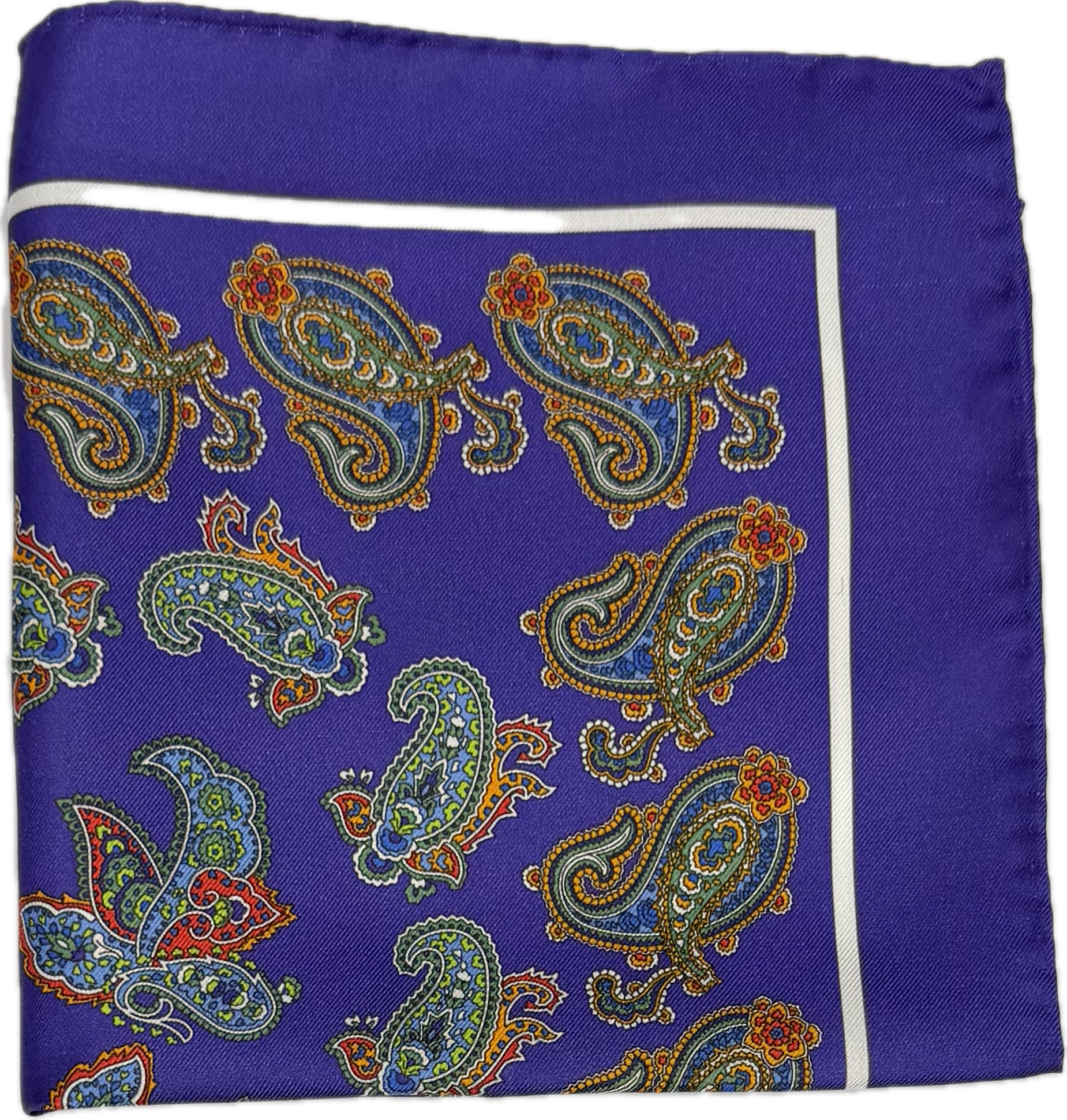 Pocket square seta paisley viola Monsieur