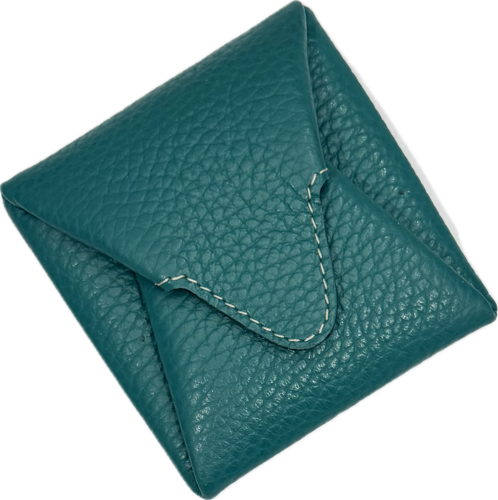 Portamonete pelle verde ivy Monsieur