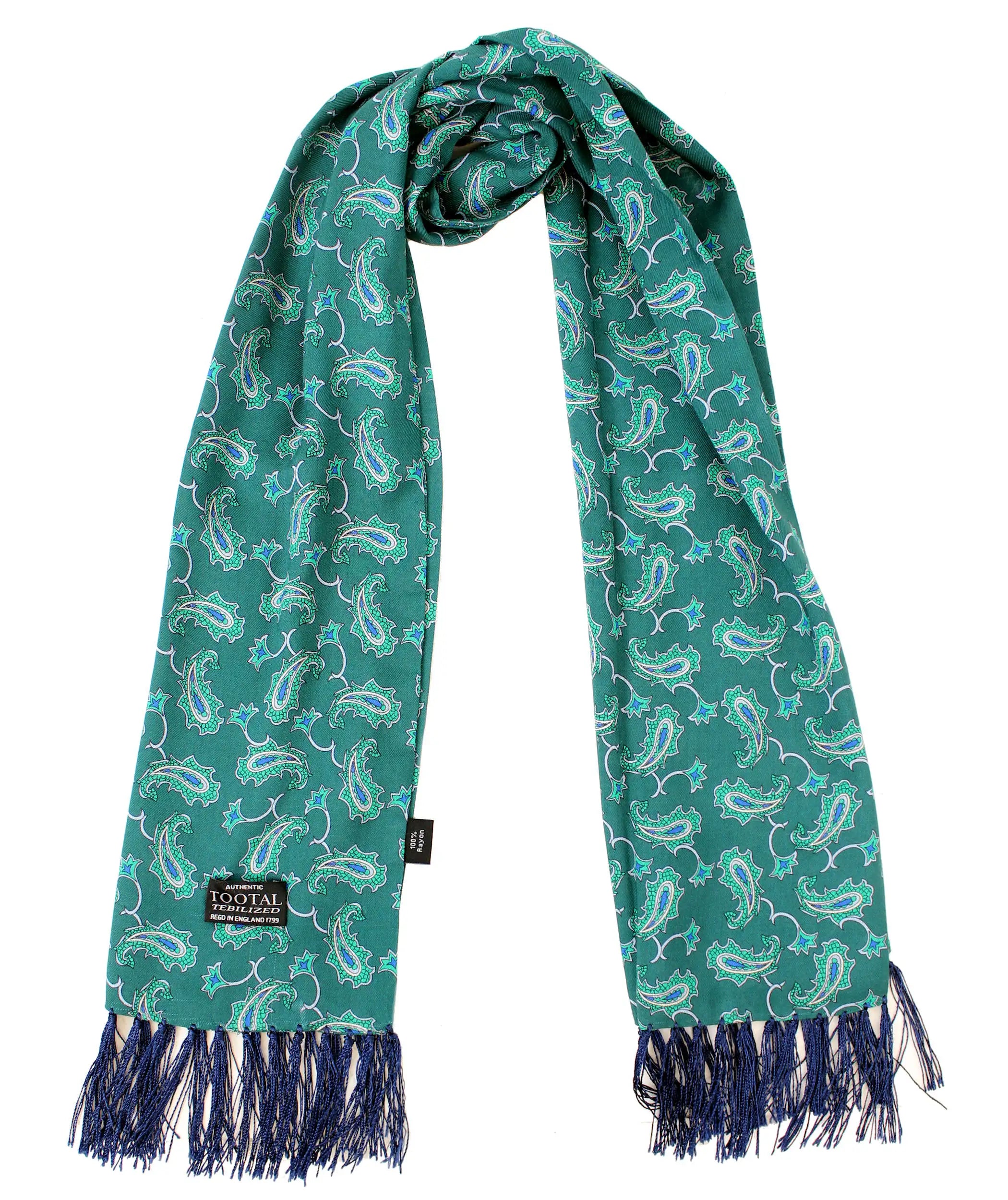 Sciarpa rayon paisley verde Tootal