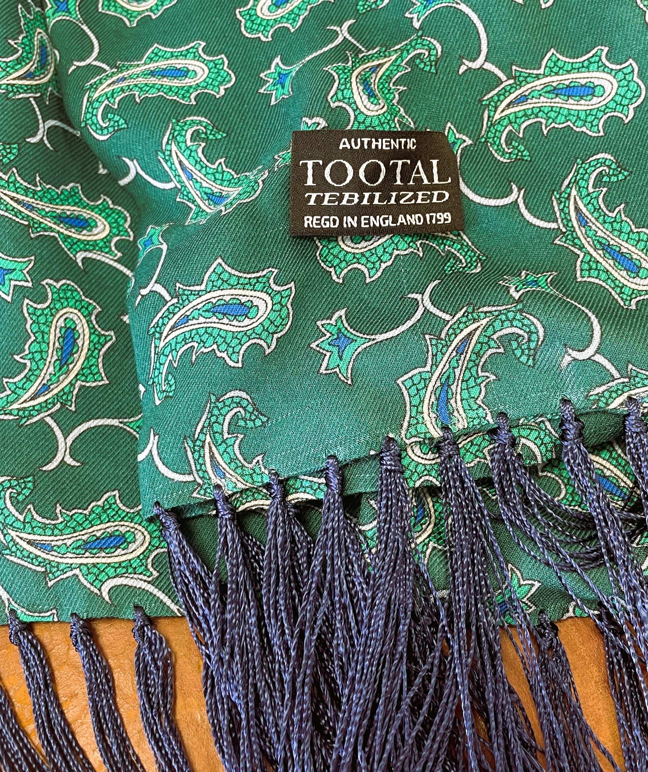 Sciarpa rayon paisley verde Tootal