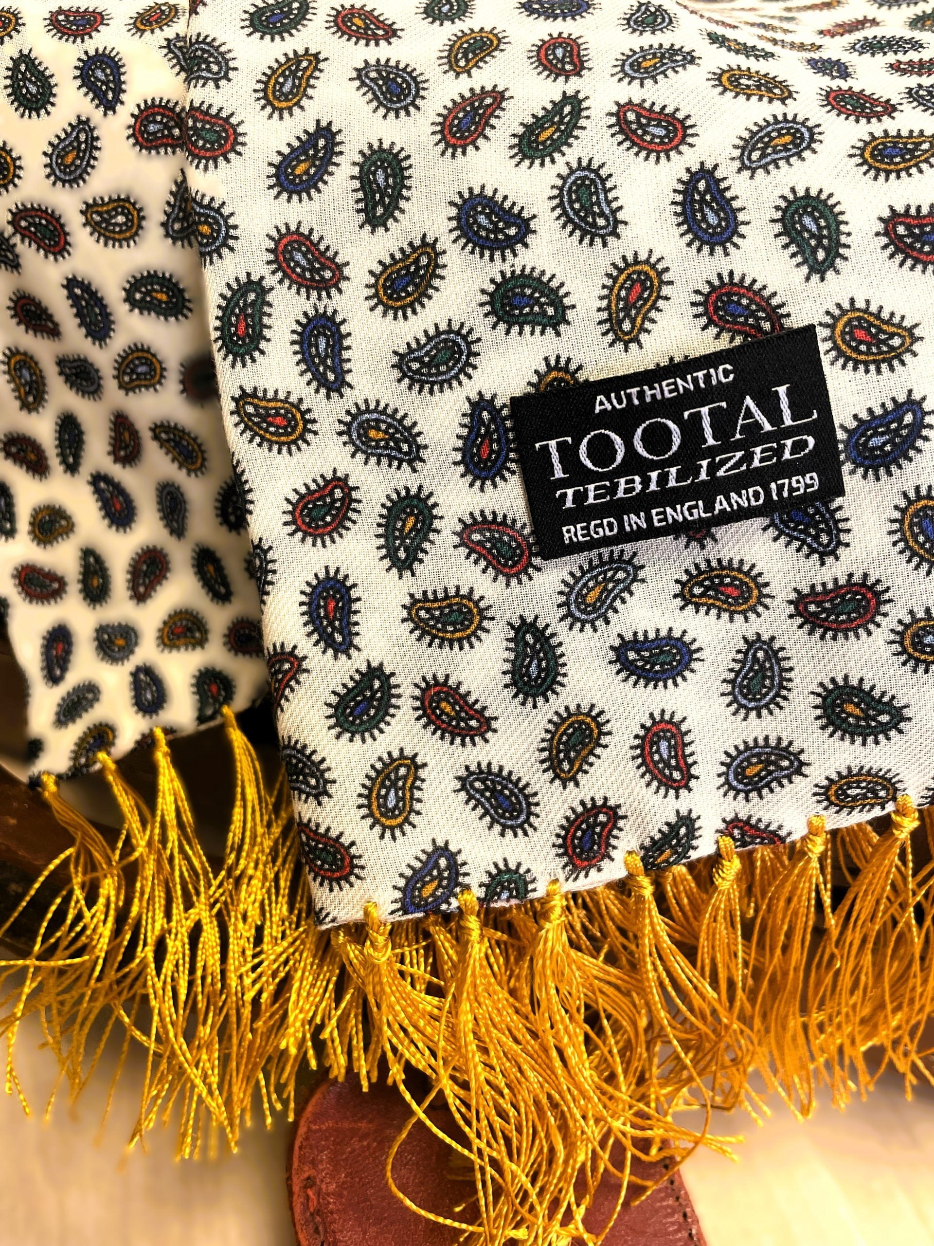 Sciarpa rayon fantasia micro paisley cream Tootal