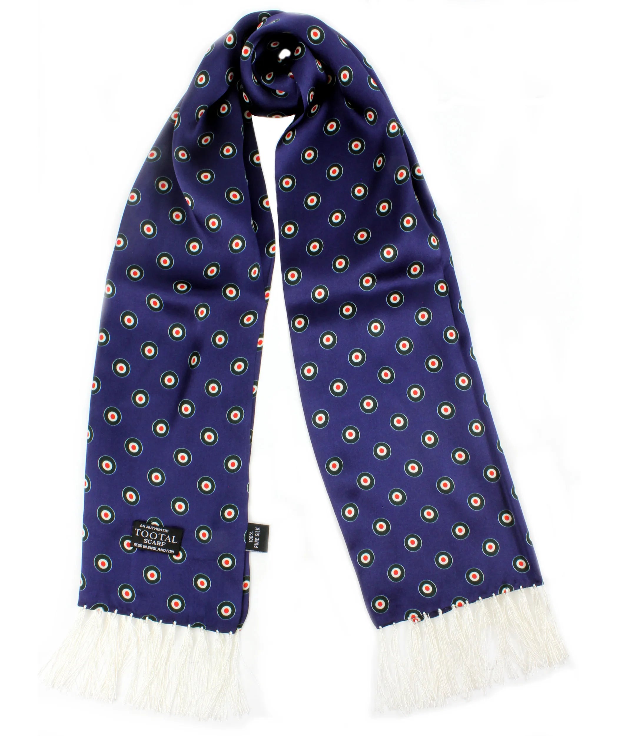 Sciarpa seta target blue Tootal