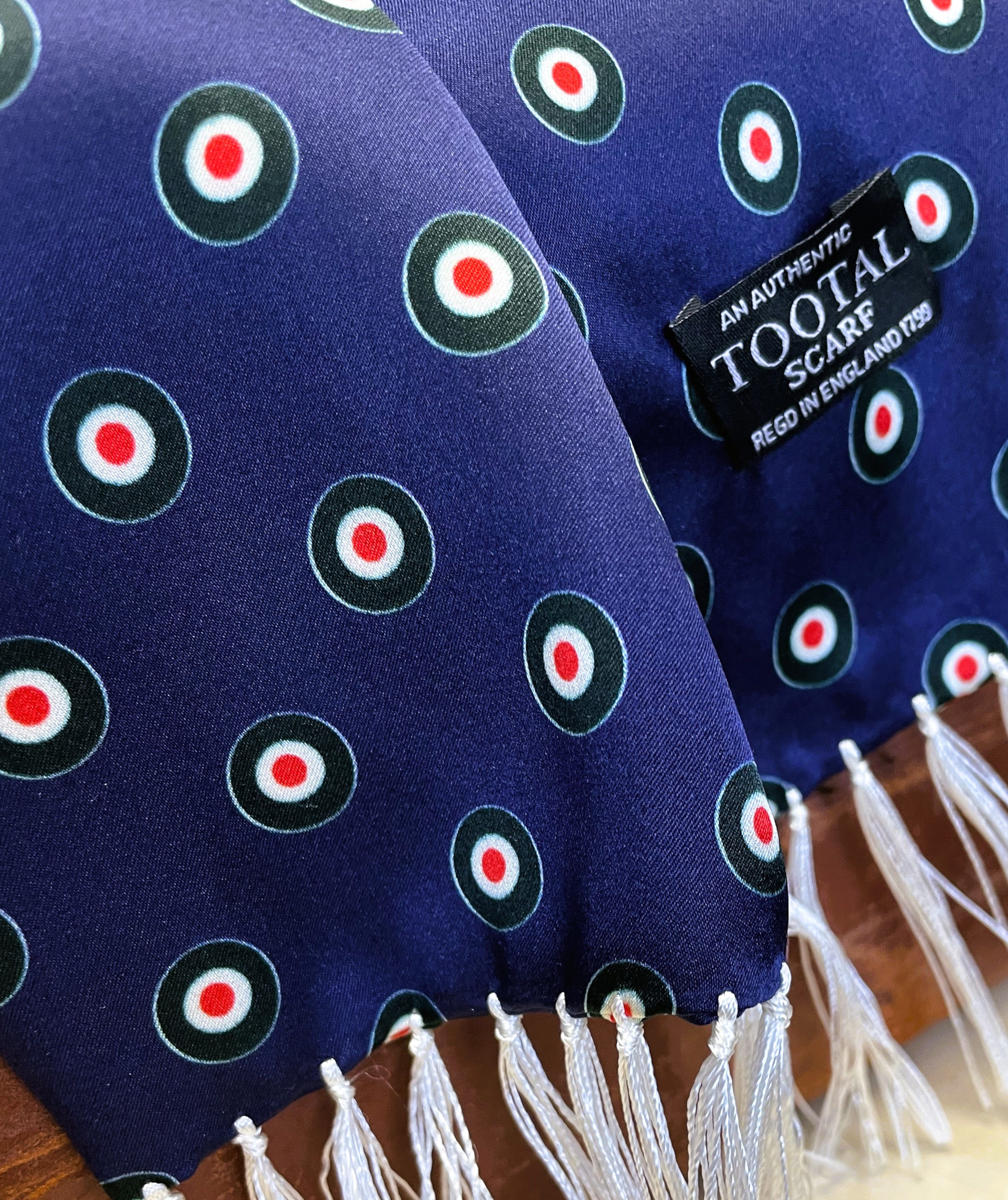 Sciarpa seta target blue Tootal