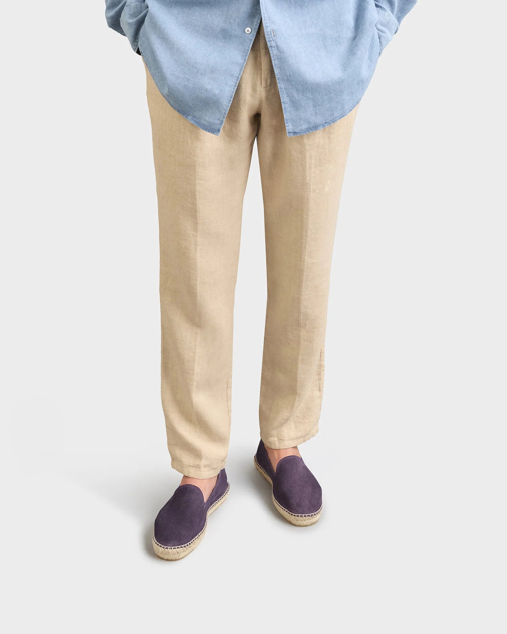 Espadrillas Tangana suede imperial plum Luca Rubinacci x Manebì