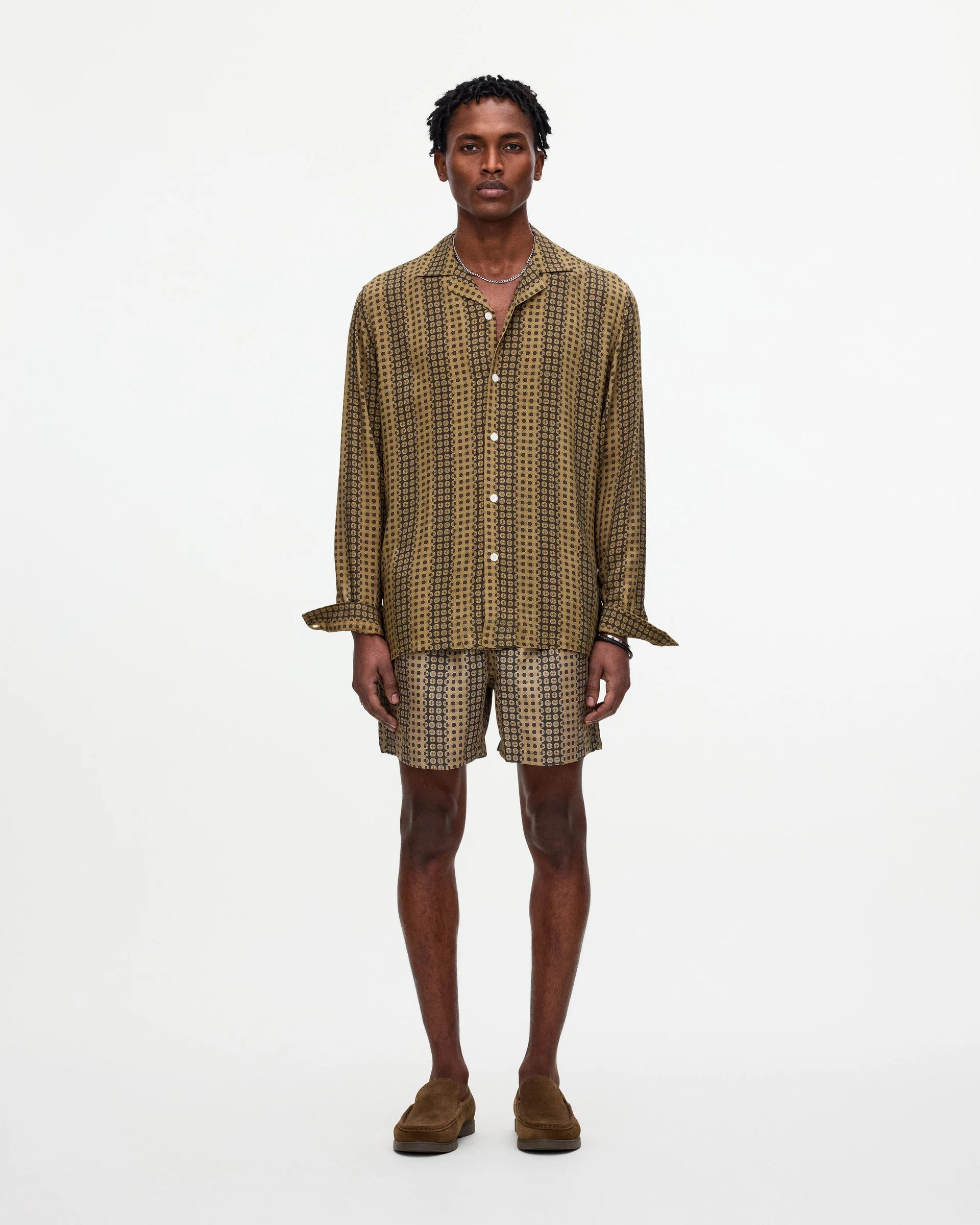 Camicia viscosa Regalia manica lunga OAS