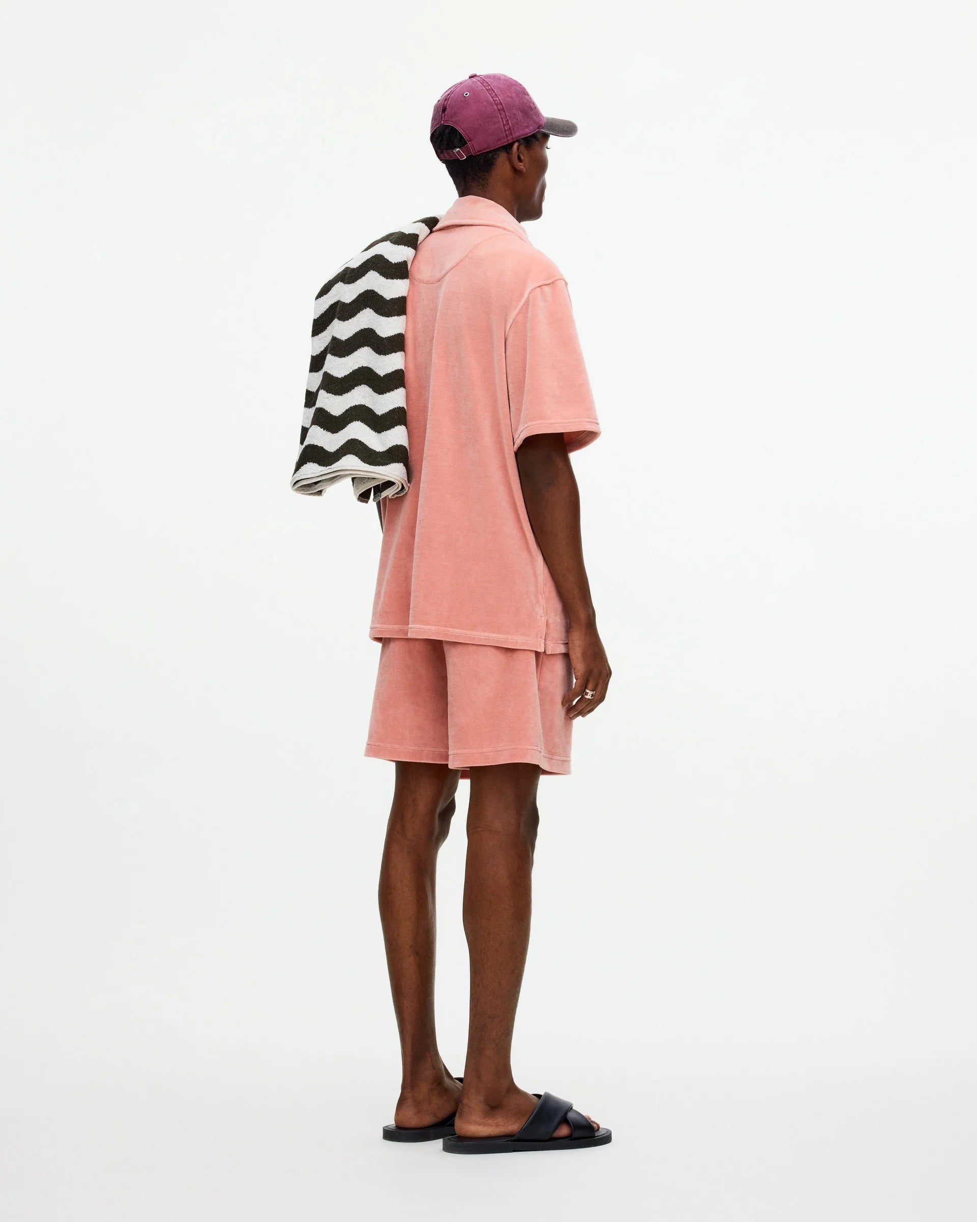 Polo velluto Cameo Girona manica corta rosa OAS