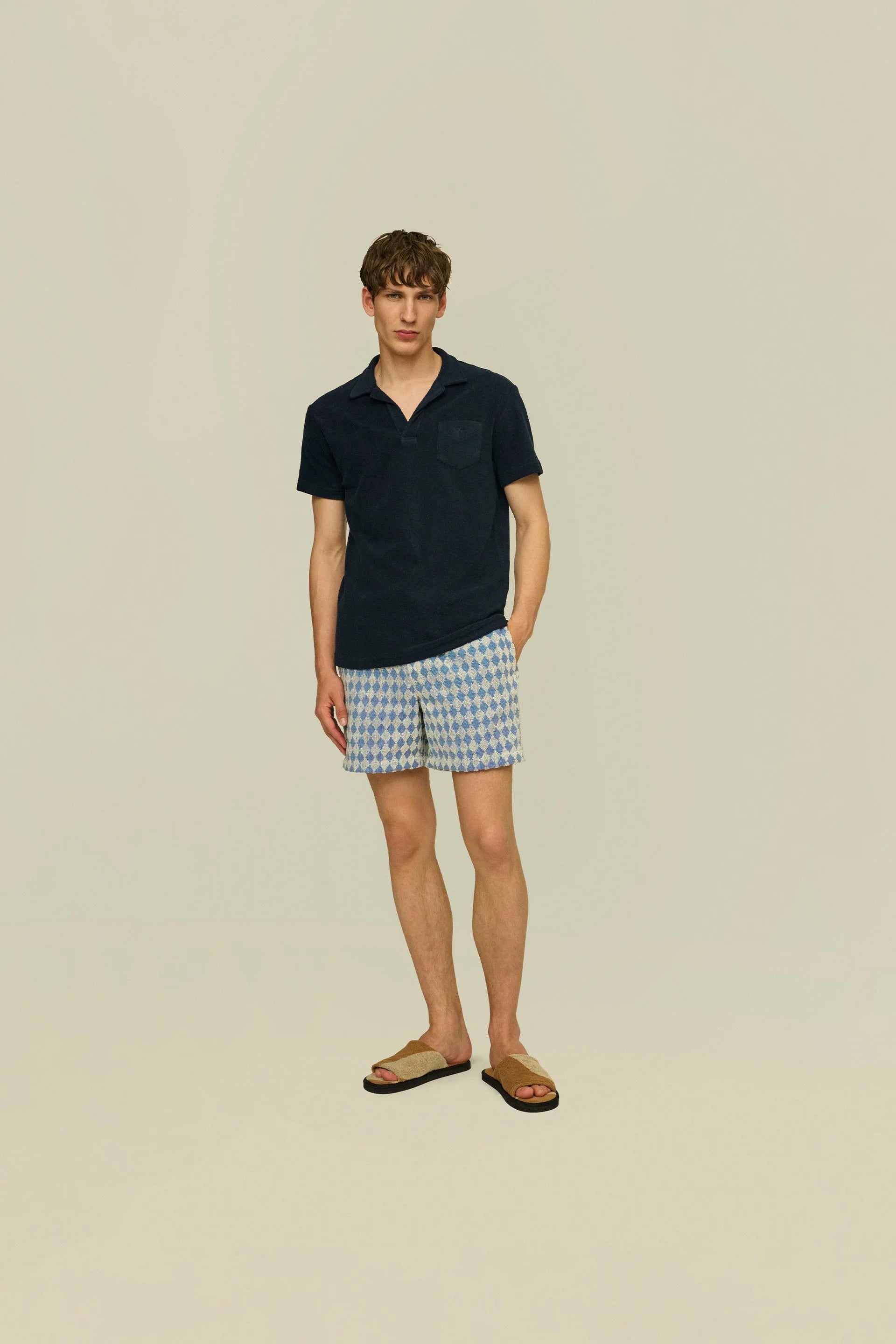 Polo spugna manica corta navy OAS