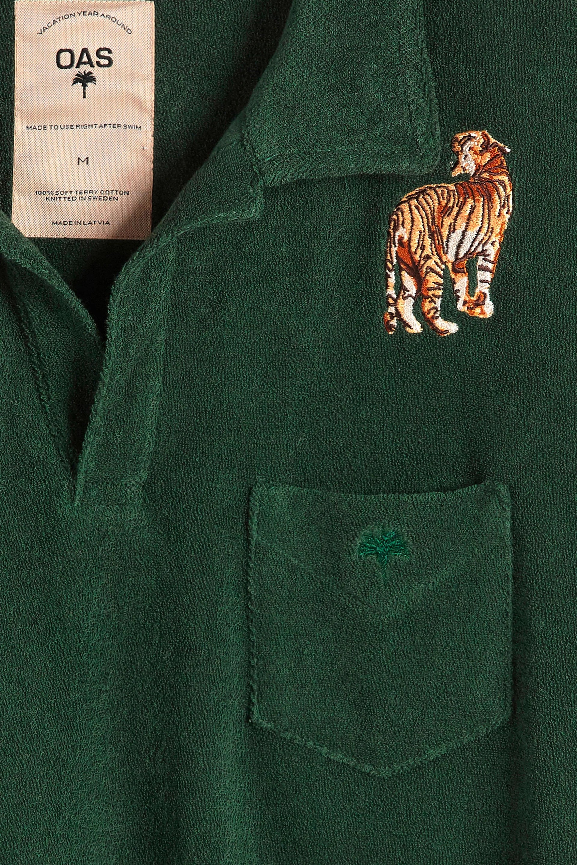 Polo spugna tigre manica corta verde OAS