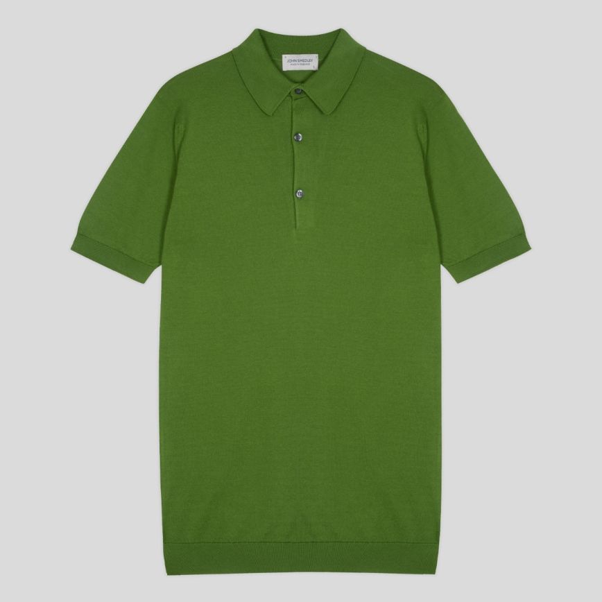 Polo Isis manica corta Olive John Smedley