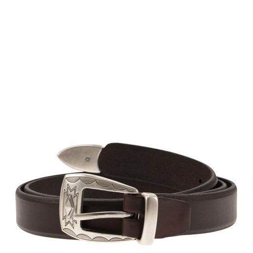 Cintura western pelle testa moro Monsieur