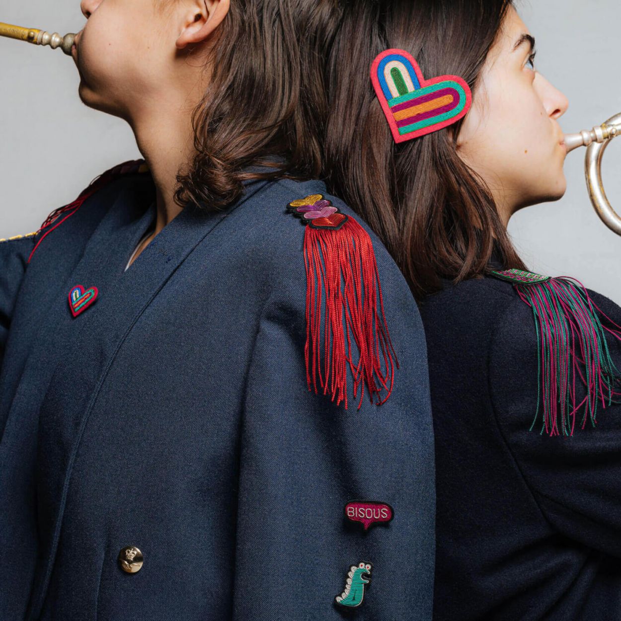 Spilla bisous fucsia Macon & Lesquoy