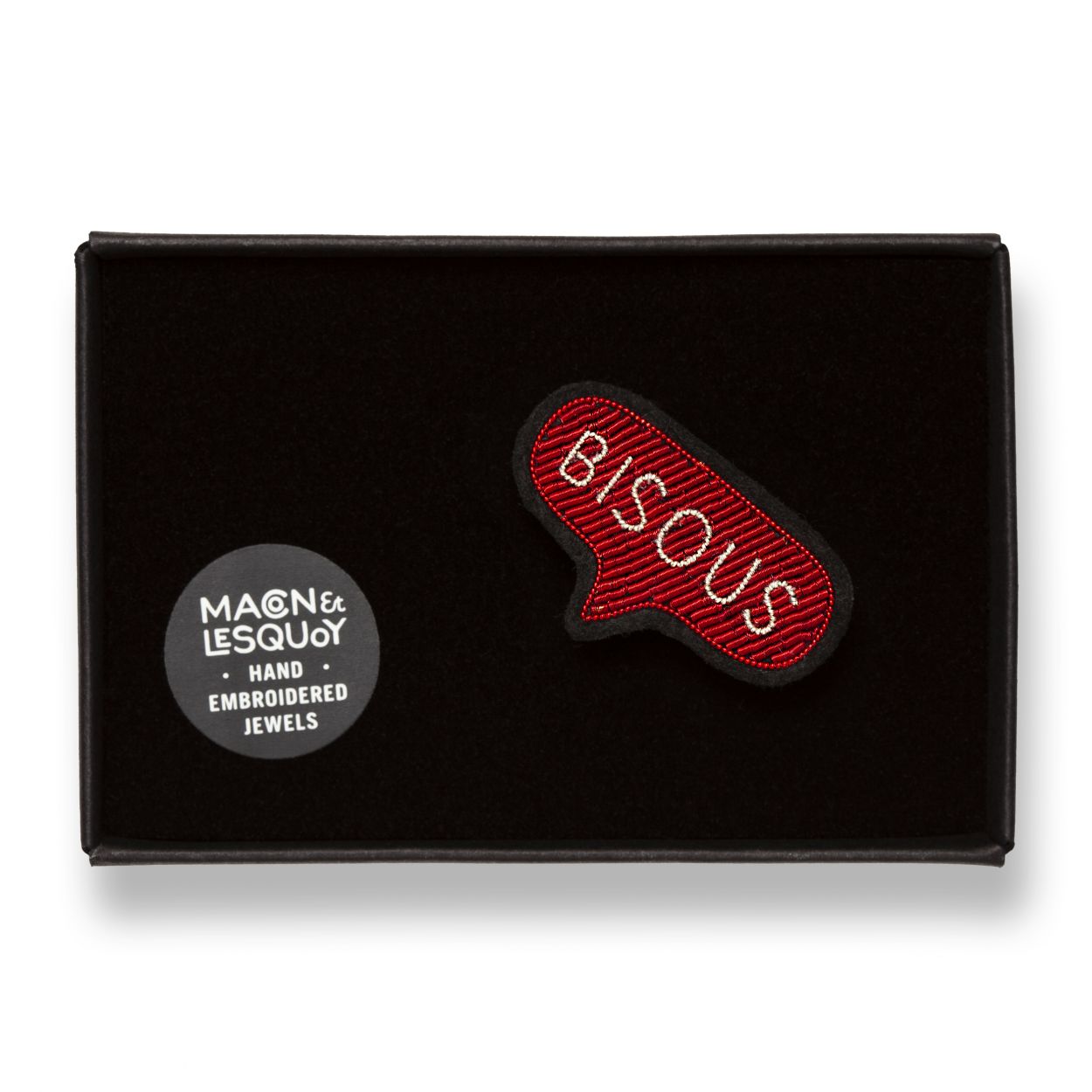 Spilla bisous rosso Macon & Lesquoy