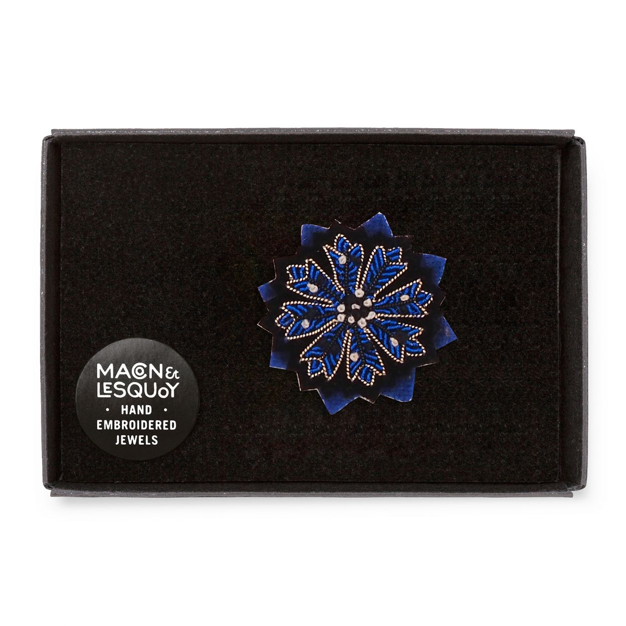 Spilla blue e black Macon & Lesquoy