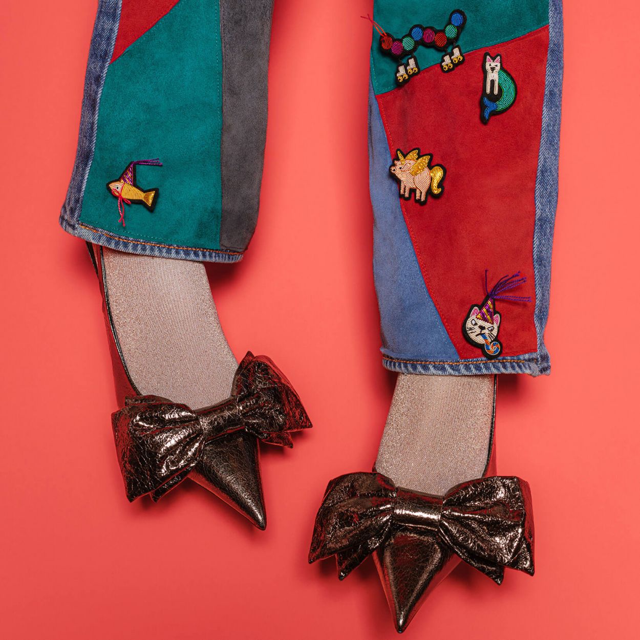 Spilla bruco con pattini Macon & Lesquoy