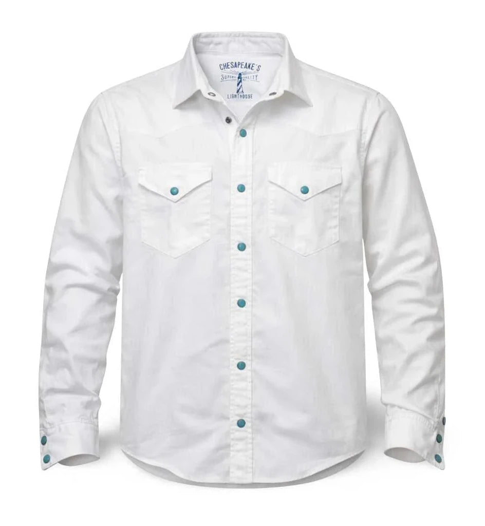 Camicia texana oxford bianca Chesapeake's