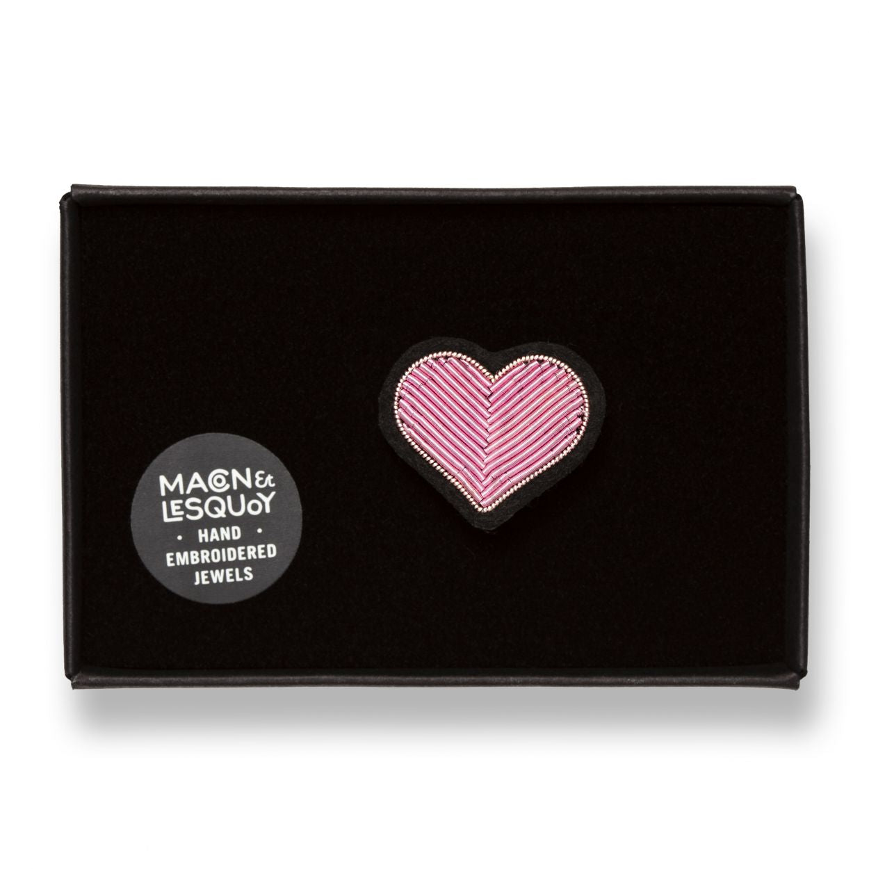 Spilla cuore rosa Macon & Lesquoy
