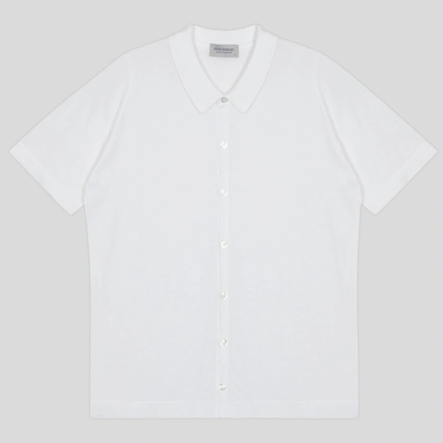 Camicia Folke manica corta bianca John Smedley