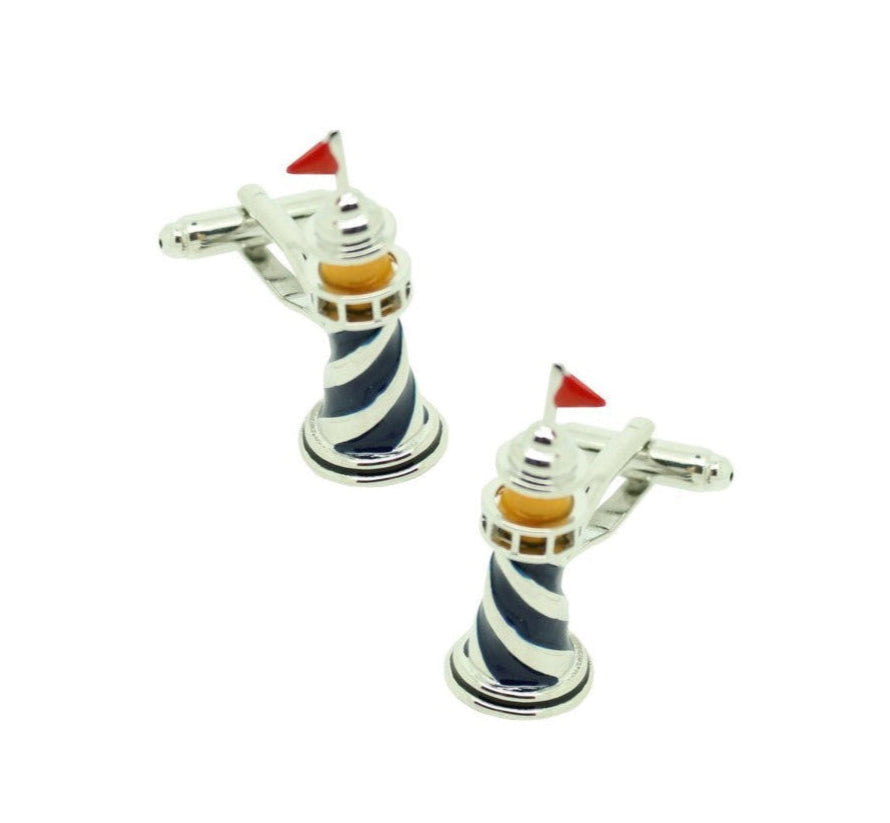 Gemelli faro blu bianco Monsieur