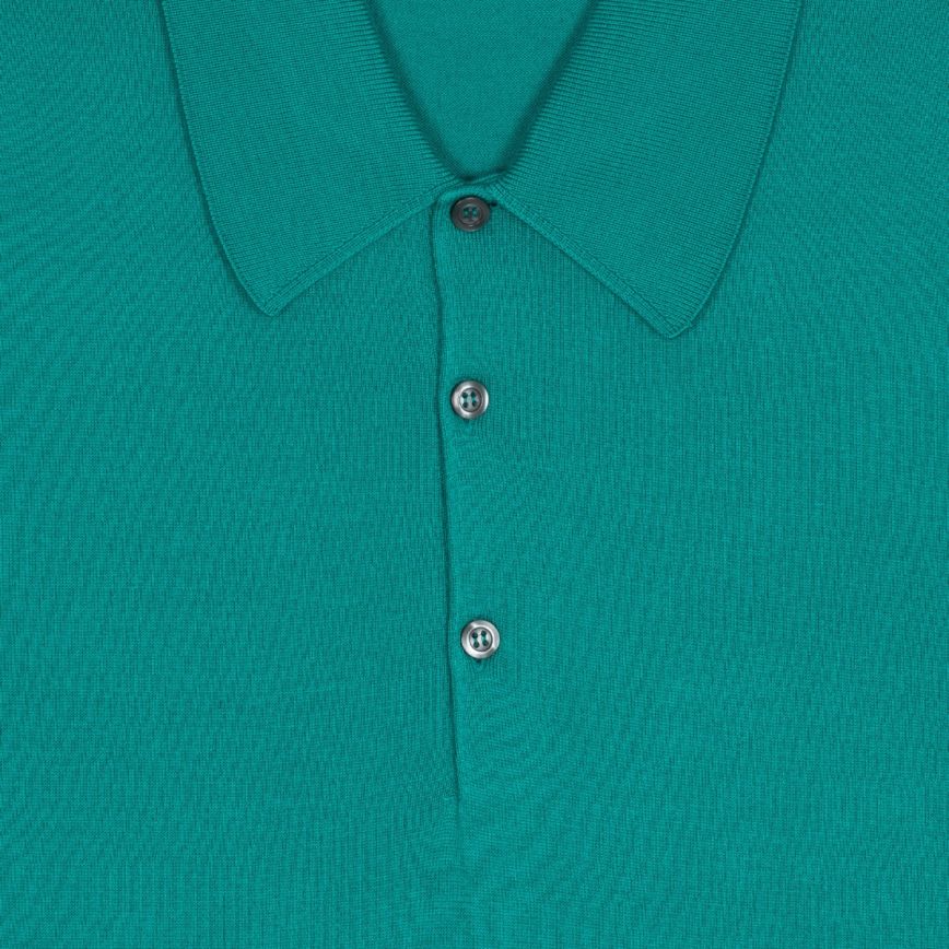 Polo Isis manica corta Atoll Teal John Smedley