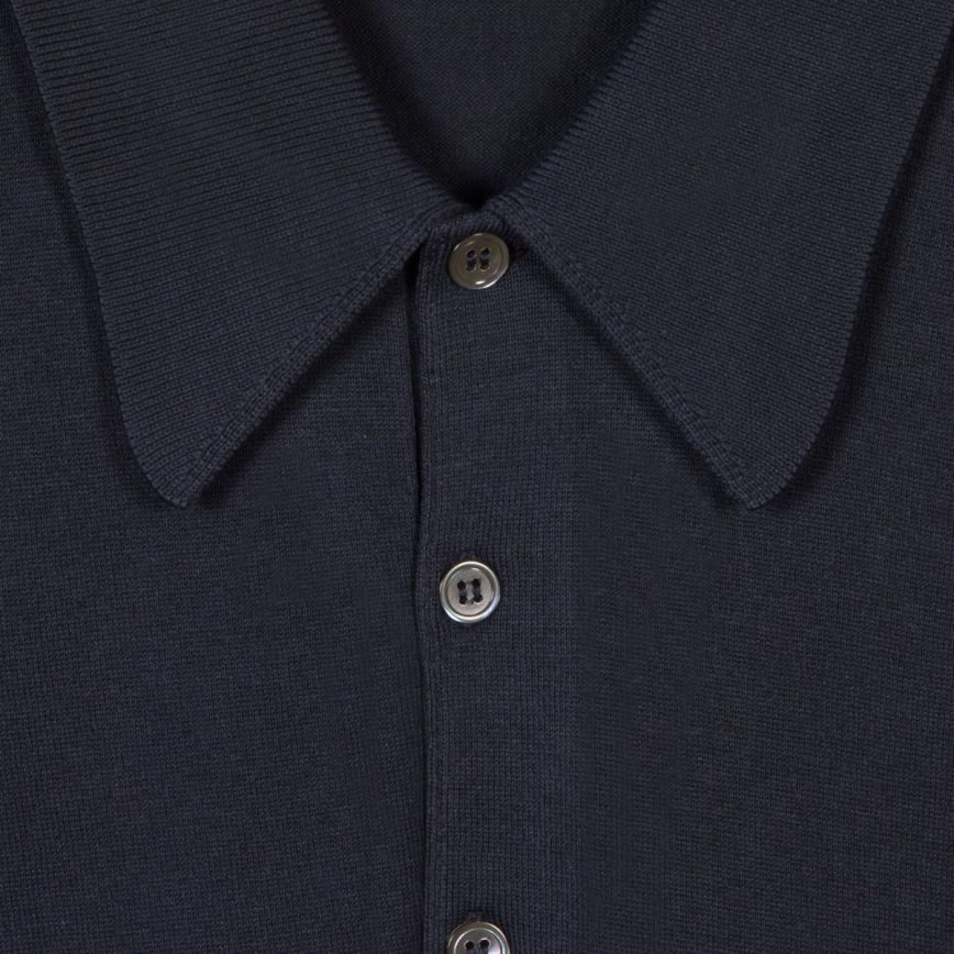 Polo Isis manica corta sea island cotton navy John Smedley