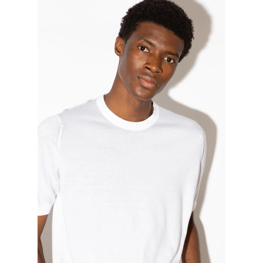 T-shirt girocollo Kempton bianca John Smedley
