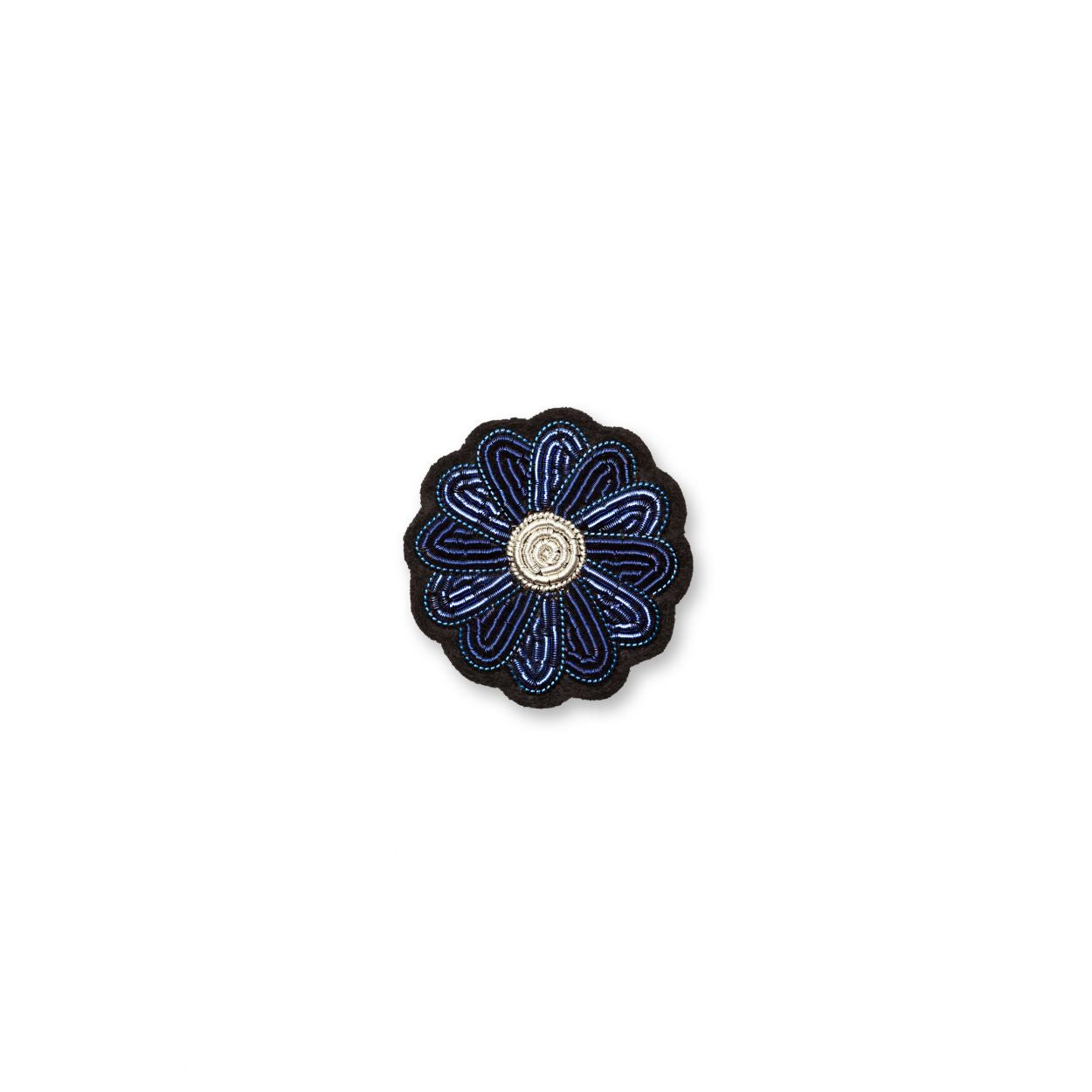 Spilla mini fiore blu Macon & Lesquoy