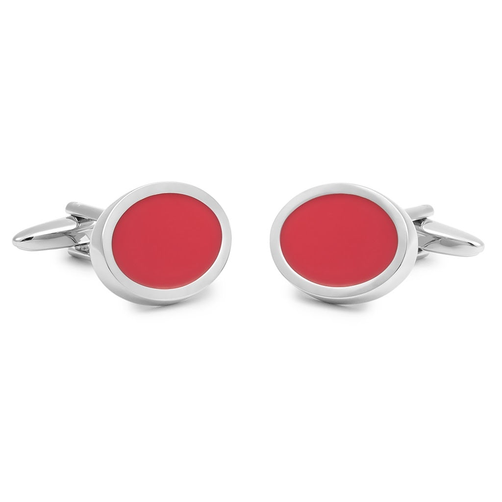 Gemelli Da Uomo In Rubino Rosso – Forma Ovale, 1,8×1,3 Cm, Perfetti Per Matrimonio E Smoking