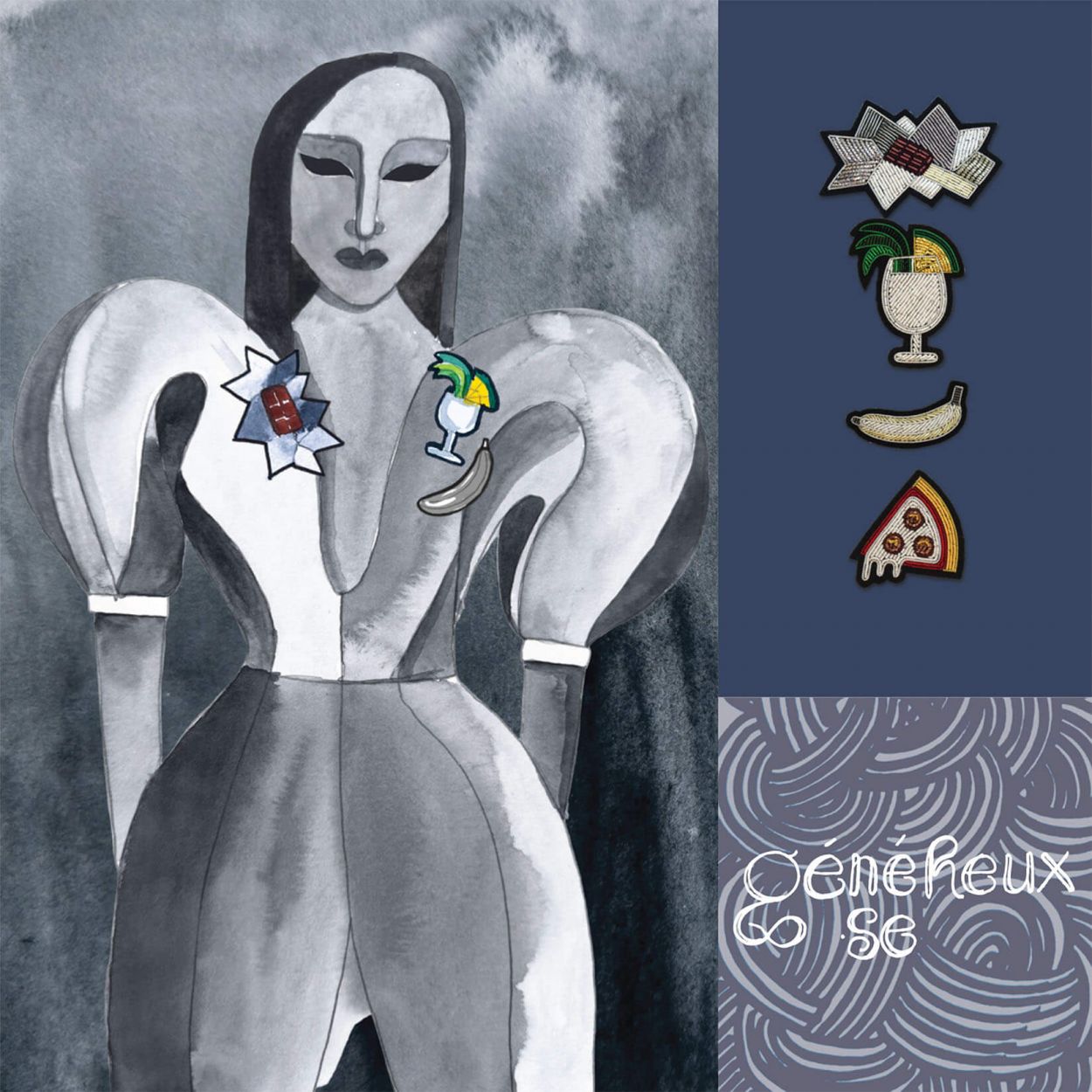 Spilla Piña Colada cocktail Macon & Lesquoy