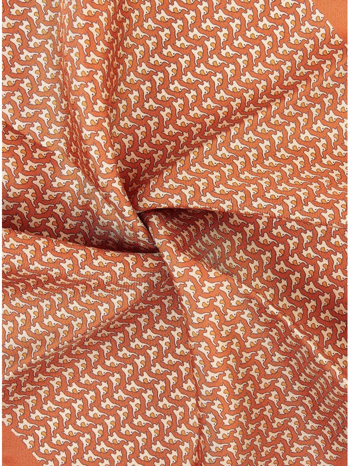 Pocket square elefantino arancio Fefè