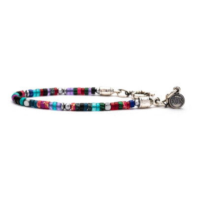 Bracciale Brasil rosa onice fucsia PON