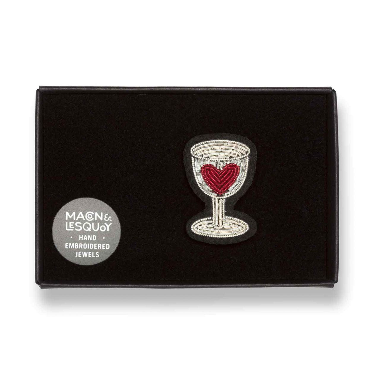 Spilla red hearth glass Macon & Lesquoy