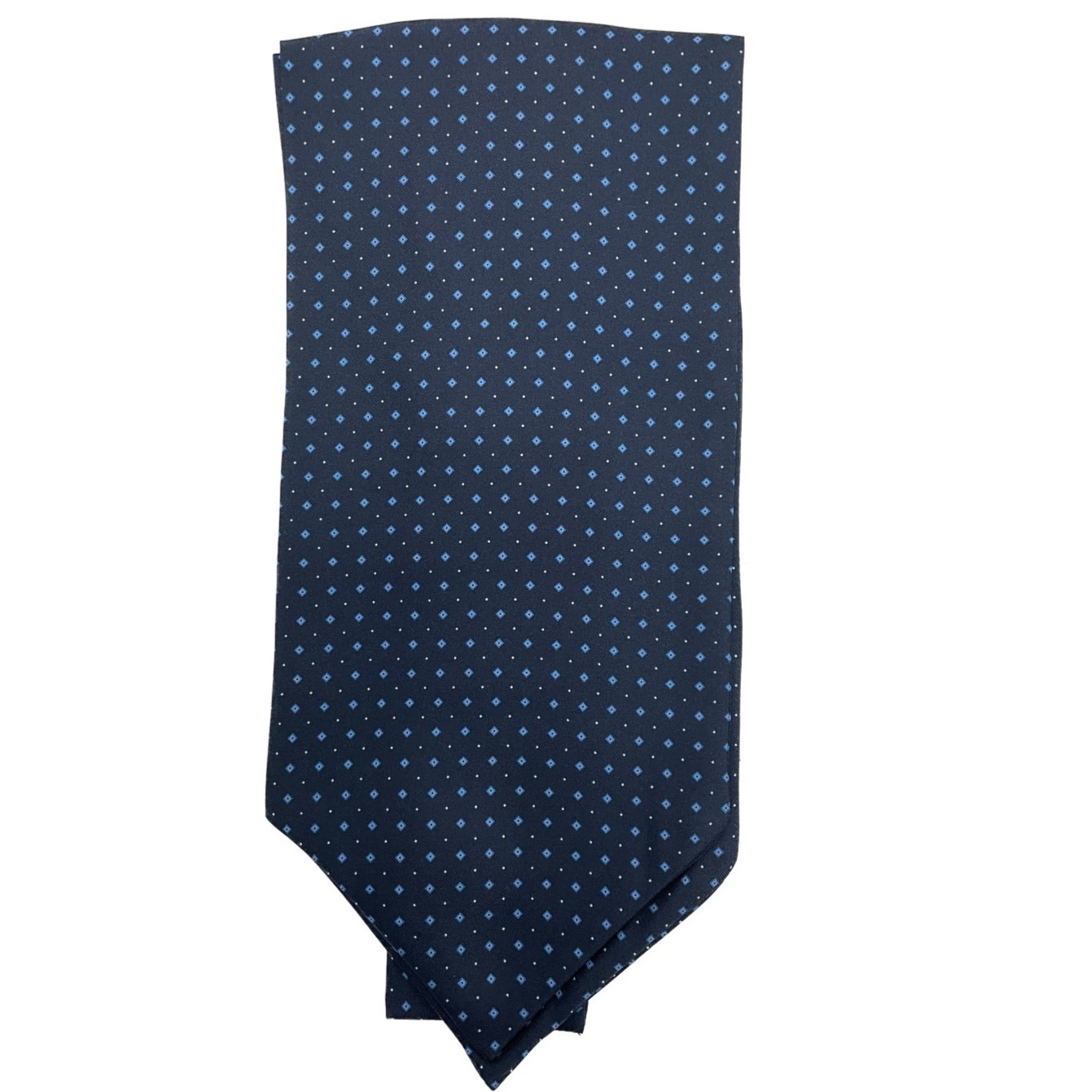 Ascot silk tie fantasia blu cobalto Monsieur - MONSIEUR