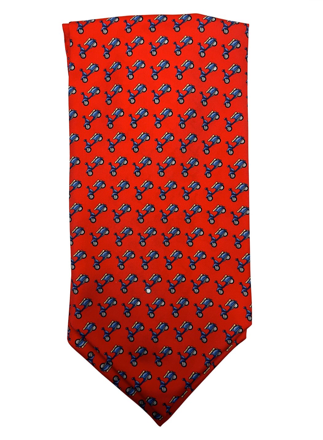 Ascot silk tie fantasia vespa rosso Monsieur - MONSIEUR