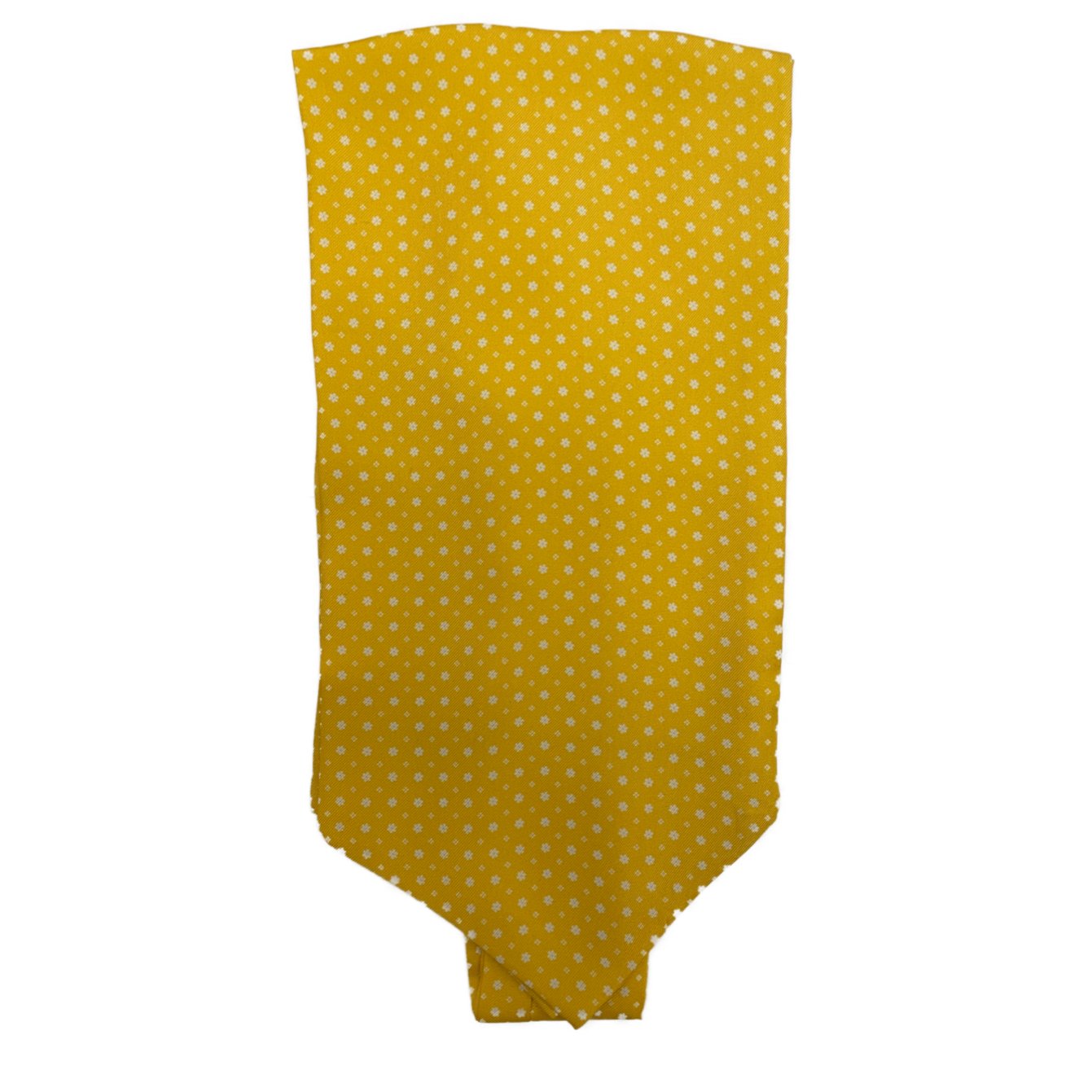 Ascot silk tie micro fantasia giallo Monsieur - MONSIEUR