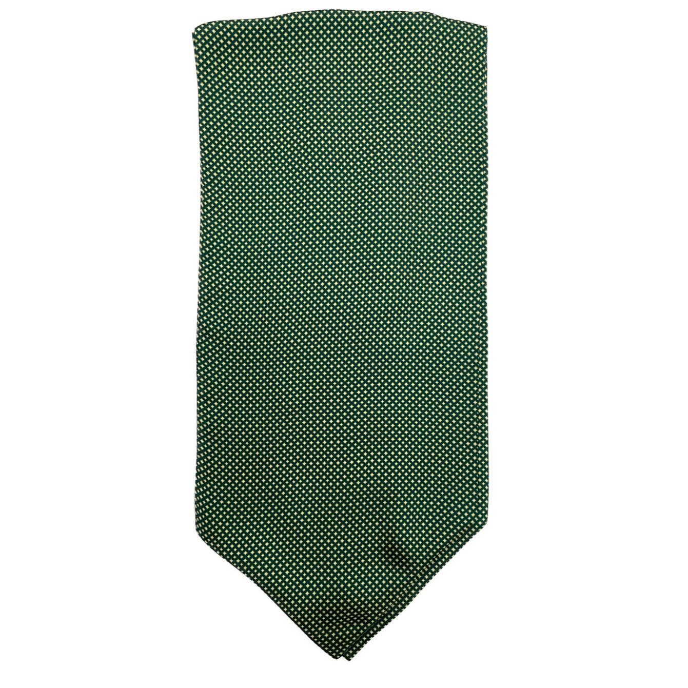 Ascot silk tie micro fantasia verde Monsieur - MONSIEUR