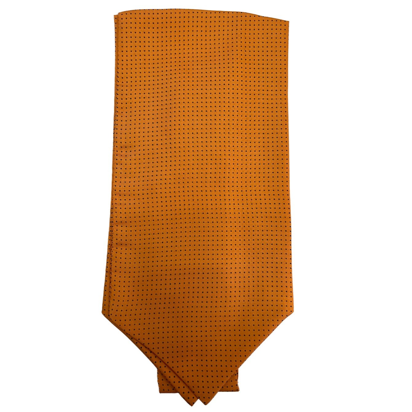 Ascot silk tie micro pois arancione Monsieur - MONSIEUR