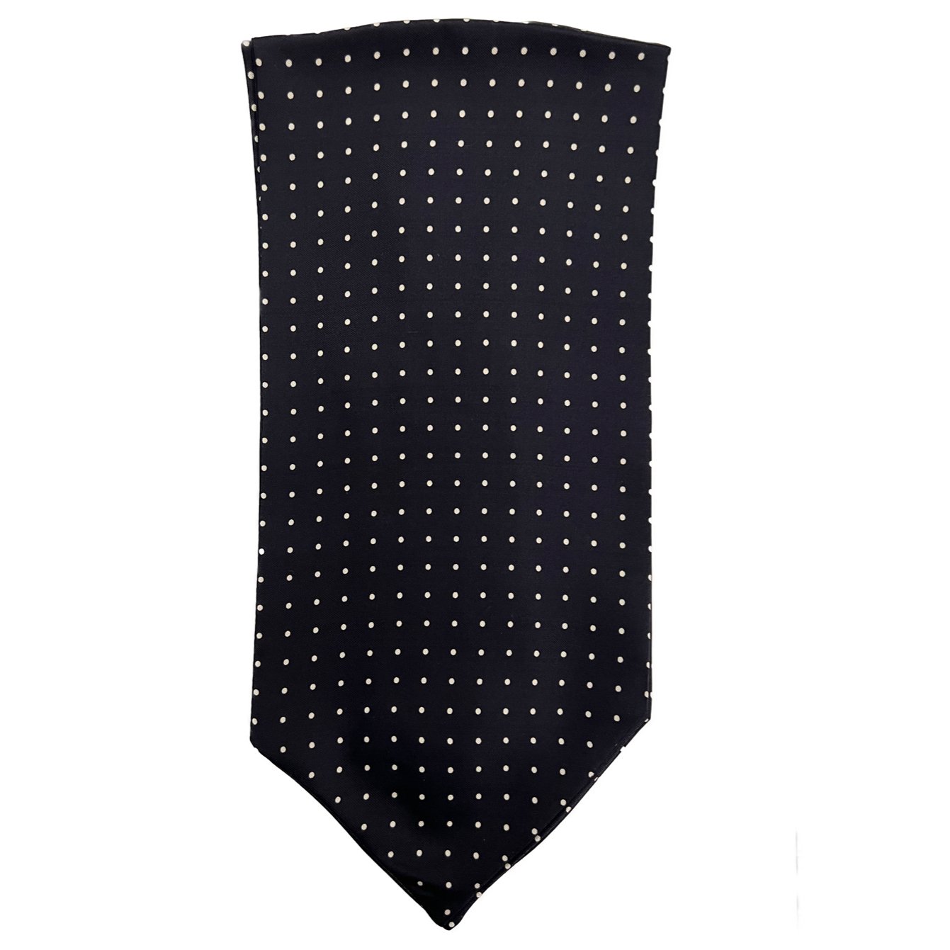 Ascot silk tie pois blu bianco Monsieur - MONSIEUR