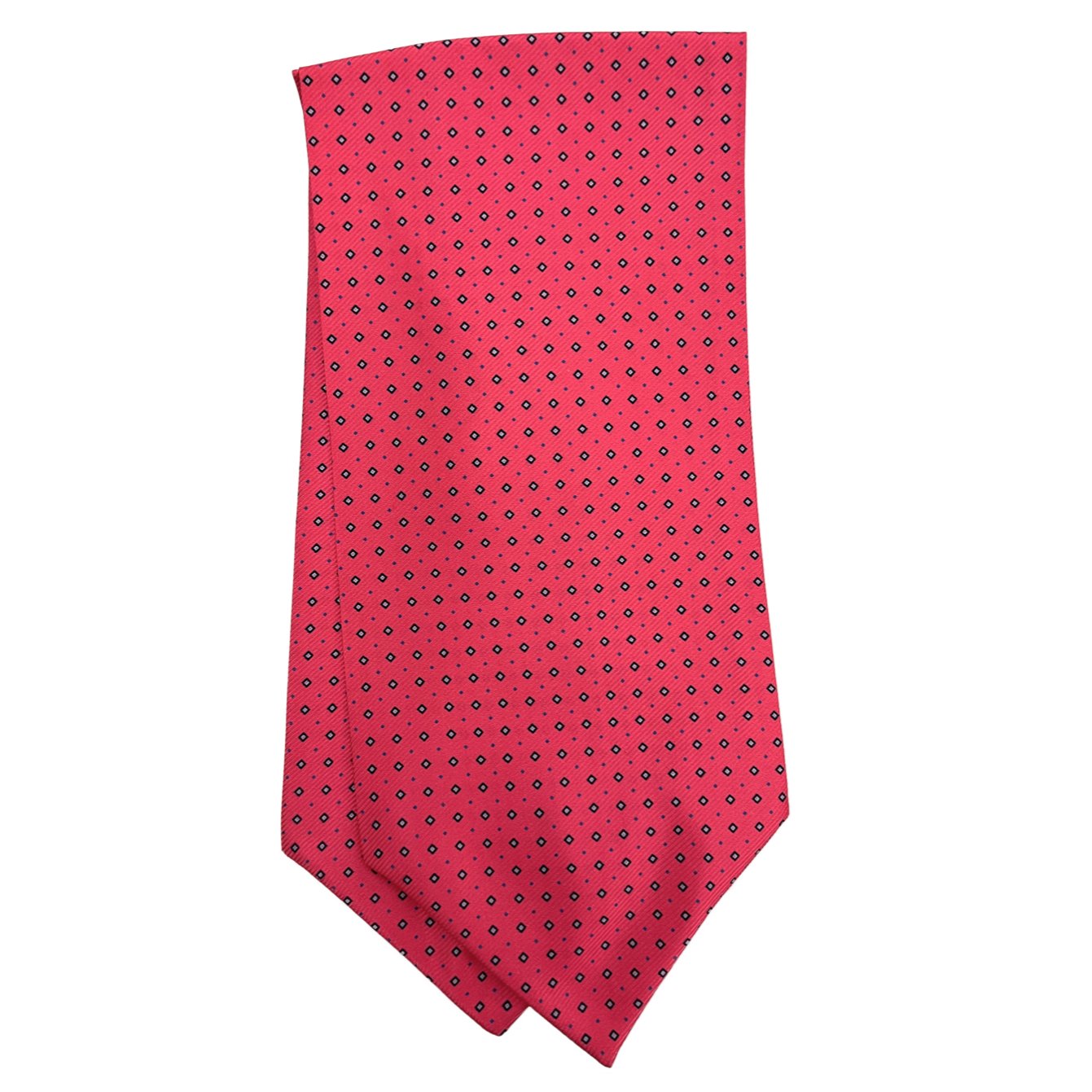 Ascot silk tie pois pink navy Monsieur - MONSIEUR