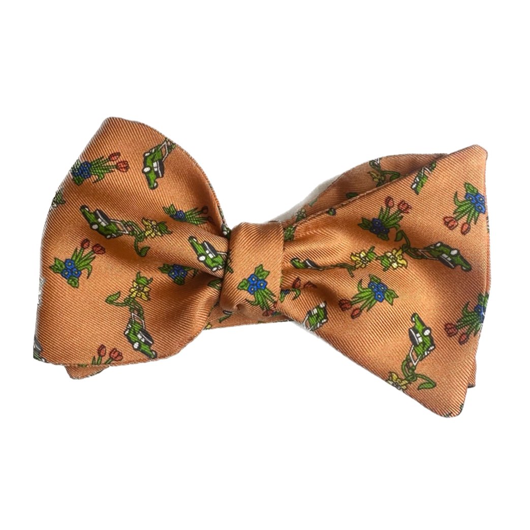 Bow tie gardening arancione seta Le Loir En Papillon - MONSIEUR