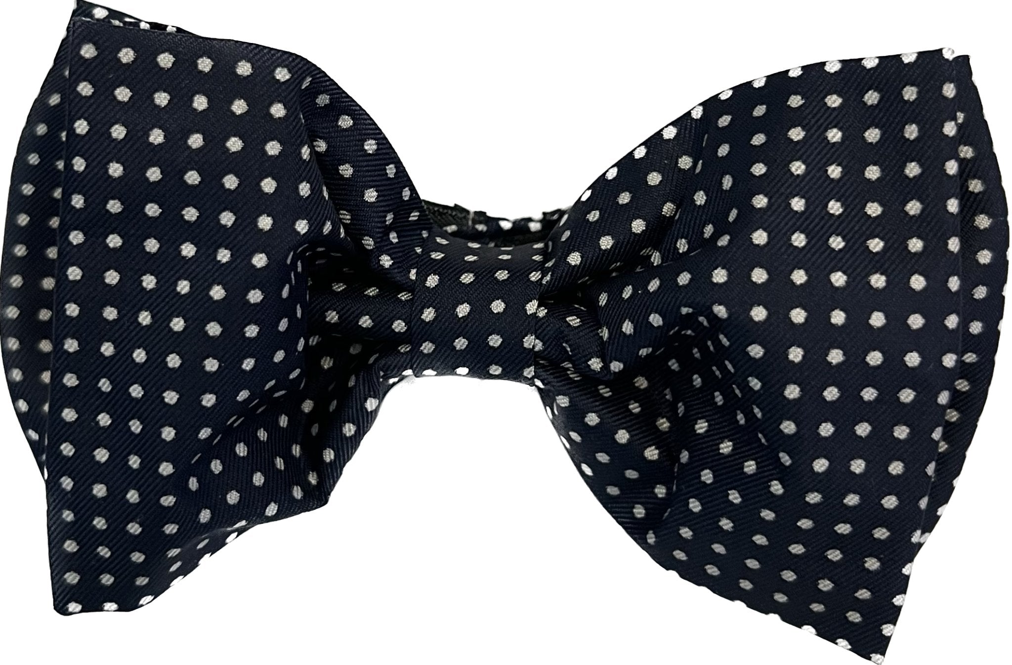 Bow tie seta navy pois bianco Monsieur - MONSIEUR