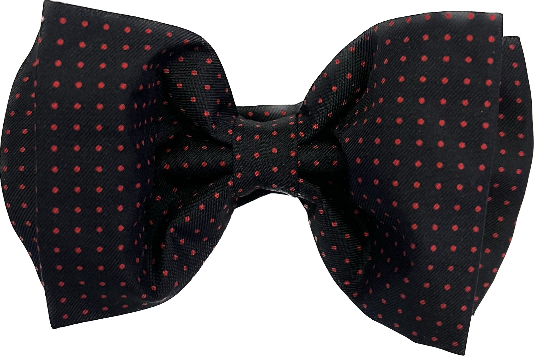 Bow tie seta navy pois rosso Monsieur - MONSIEUR