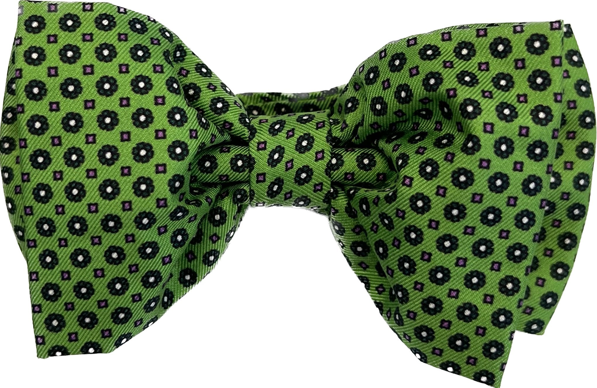 Bow tie seta verde fantasia cravatta Monsieur - MONSIEUR
