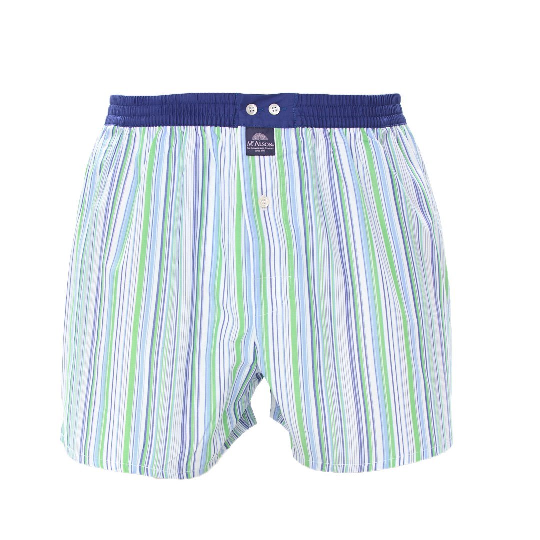 Boxer millerighe verde blu McAlson - MONSIEUR