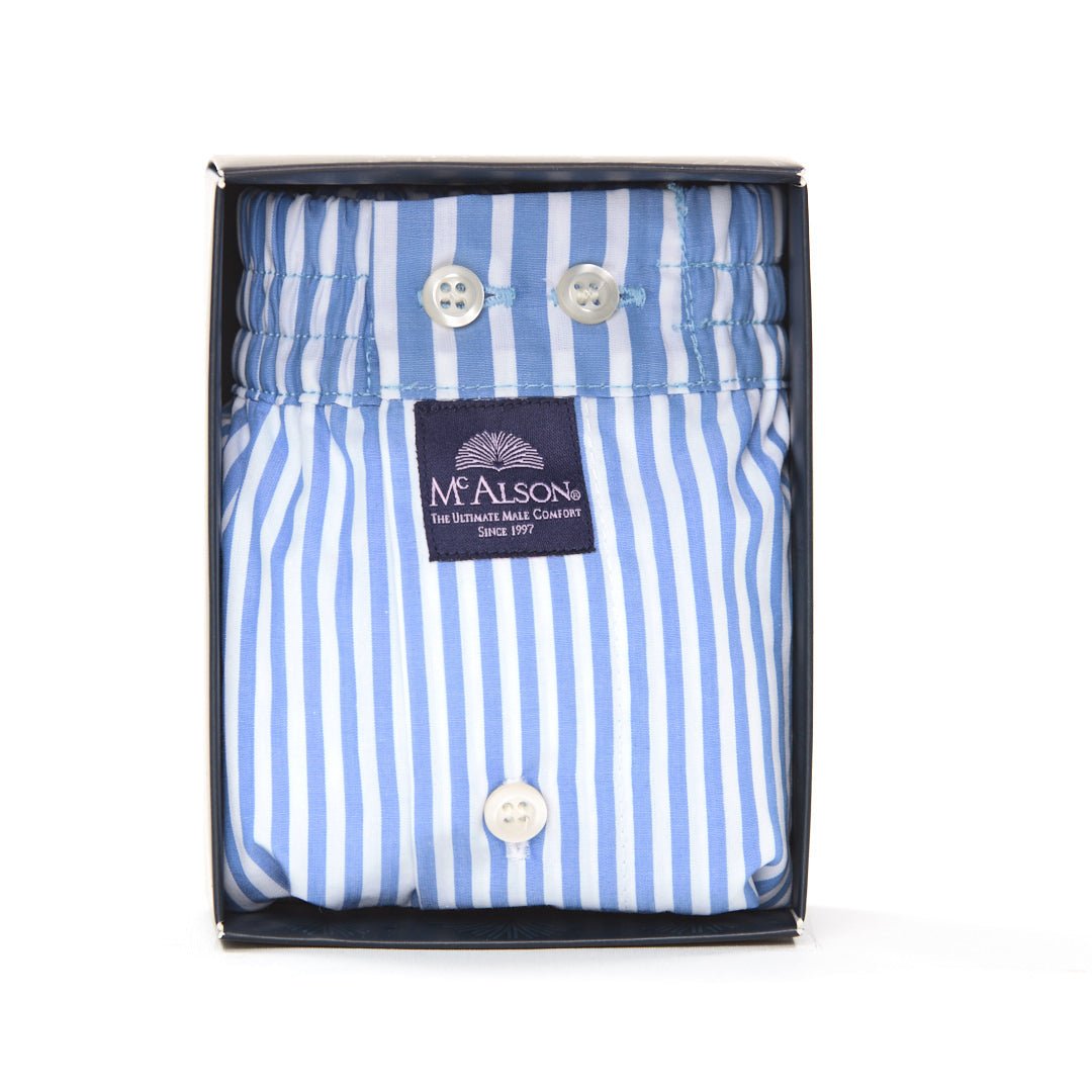 Boxer rigato baby blue McAlson - MONSIEUR