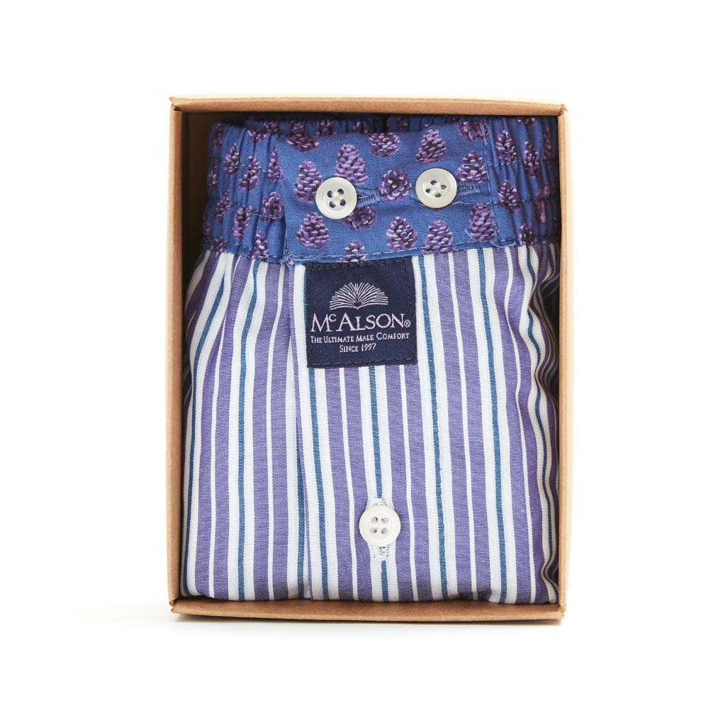 Boxer rigato viola McAlson - MONSIEUR