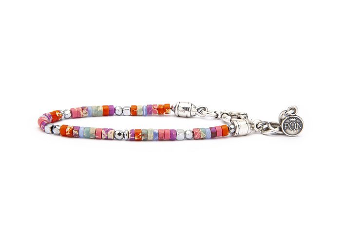 Bracciale Brasil arancio rosa PON - MONSIEUR