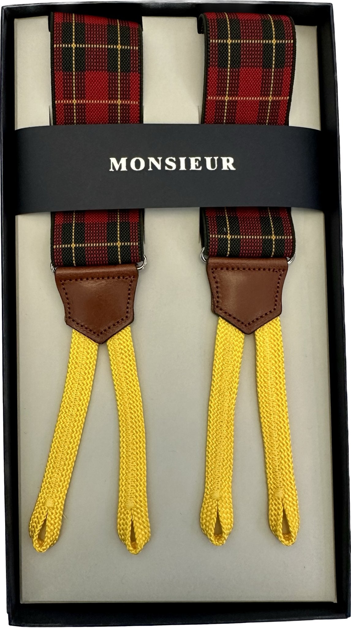 Bretelle tartan rosso Monsieur - MONSIEUR